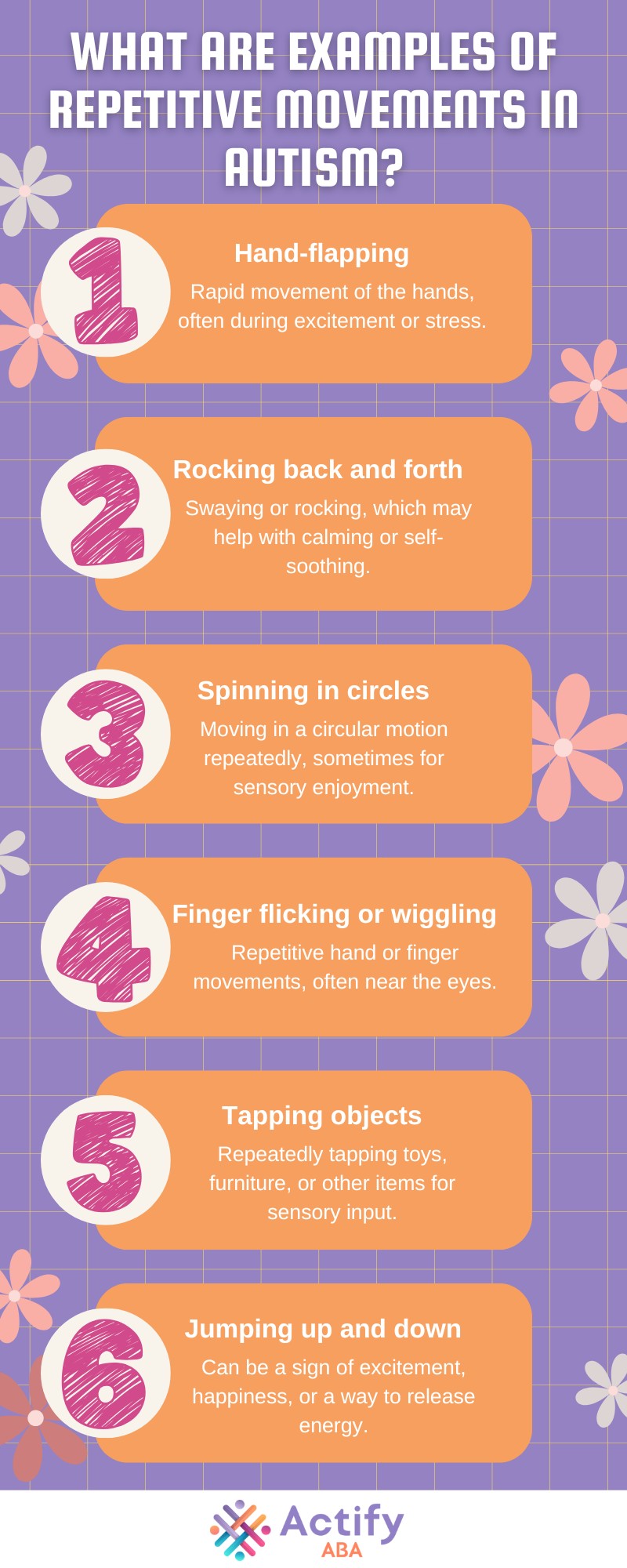 repetitive behavior autism examples