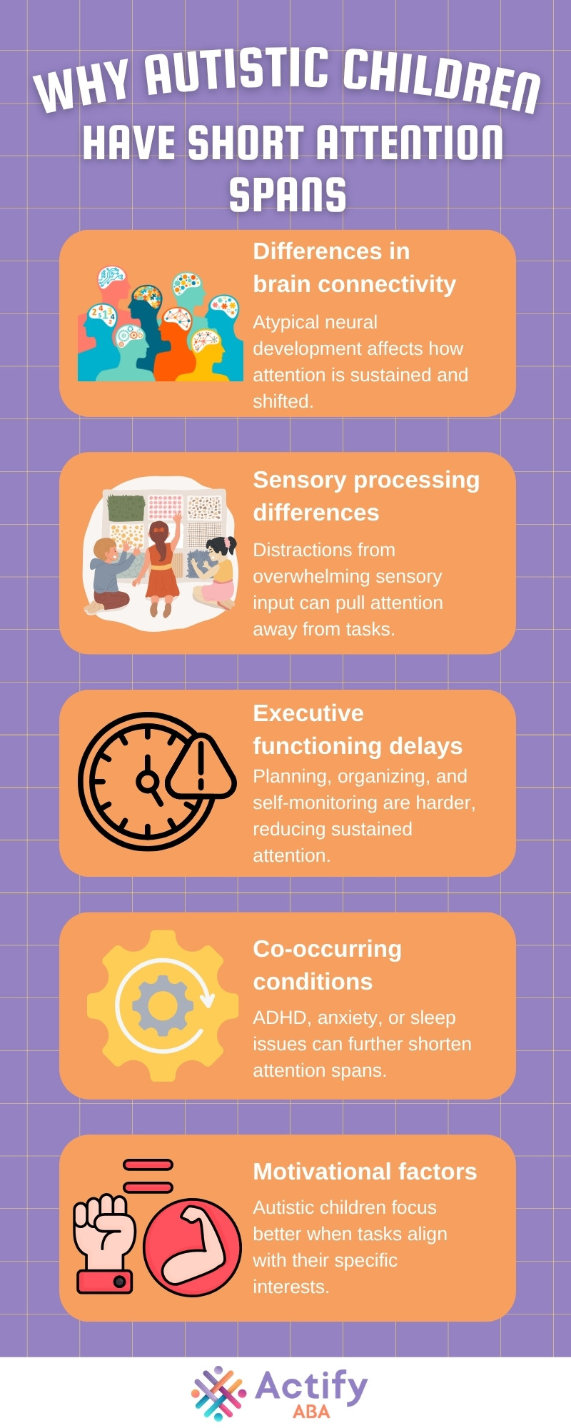 short attention span in autism