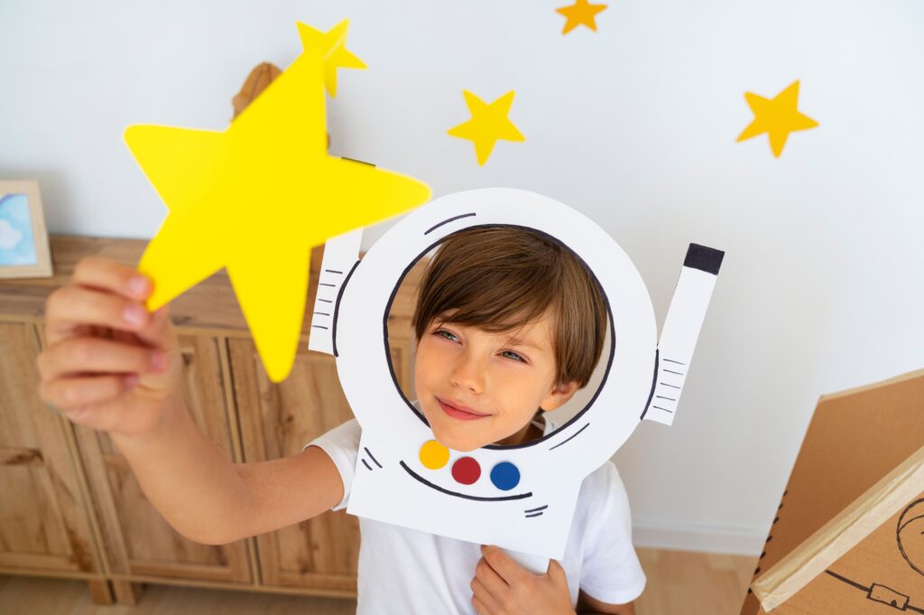 cute astronaut kid playing 1 1